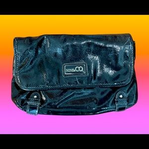 Nine & Co. Black Faux Leather Clutch - Used